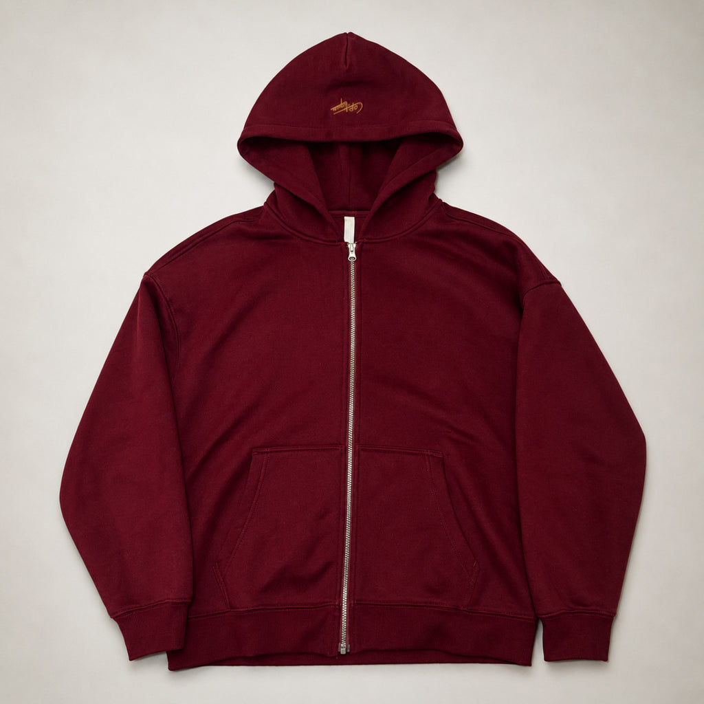 1:1 Chi Rho Embroidered Zip Hoodie